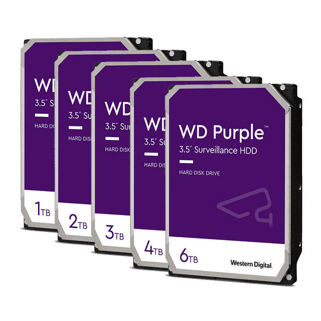 Professional 2TB Hard Drive WD20PURX Original 1/2/6TB Security DVR/NVR CCTV Storage 3.5 Inch Purple Accessory