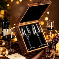 Boîte cadeau en bois pour couples, coffret à vin en bois idéal pour mariage, fiançailles, anniversaire, cadeau de fête