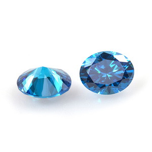 Pierre en zircon cubique de forme ovale de couleur bleu <span class=keywords><strong>borland</strong></span>, prix au carat pour la fabrication de bijoux, vente en gros - Product Image 2