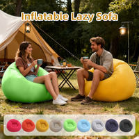 Canapé gonflable moderne pour adulte, en PVC, pliable, doux et floqué, fauteuil de bureau de loisirs, simple, prix de gros