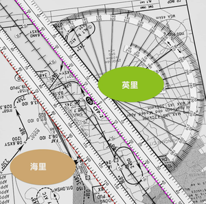 Traceur de navigation aérienne vintage DF CFP-2 en plastique laminé pour l'entraînement des pilotes et des étudiants - Product Image 3