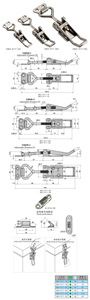 SK3-017-1S <strong>Toggle</strong> Latch Pull Action Type <strong>Clamp</strong> 100KG Metric Holding Capacity <strong>Clamps</strong> - Product Image 6