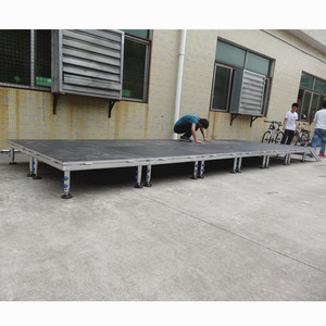 Easy assemble and disassemble heavy duty height adjustable portable <b>stage</b> outdoor event aluminum <b>stage</b> - Product Image 5