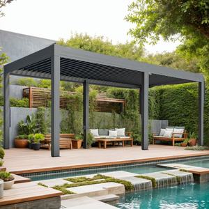 3x3 3x4 4x3 4x4 4x5 4x5 4x6 6x3 6x4 6x5 6x6m حديقة حديثة وحمام سباحة العريشة الألومنيوم في الهواء الطلق عريشة جناح - Product Image 1