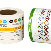 Rouleaux d'étiquettes adhésives personnalisées pour les aliments avec durée de conservation
