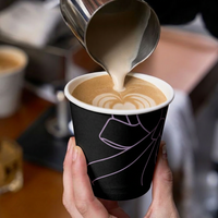Gobelet en papier jetable pour café chaud, à paroi simple ou double, avec logo personnalisé imprimé, certifié FSC, recyclable, à paroi ondulée, 8, 12, 16, 20 oz