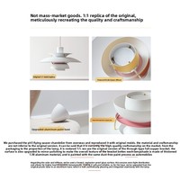 Replika Lampu Gantung Restoran UFO Gaya Denmark Asli, Modern Minimalis, Aluminium, Tinggi Dapat Disesuaikan, Cocok untuk Ruang Belajar