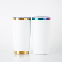 Gobelet à café pour voiture de 20 oz, plaqué ions, en acier inoxydable 304 à double paroi, avec couvercle coulissant, anti-fuite, lavable et réutilisable, cadeau d'affaires