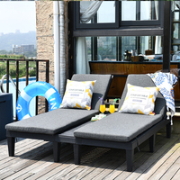 Chaise longue en plastique polypropylène résine construction lit de soleil plage lit de piscine