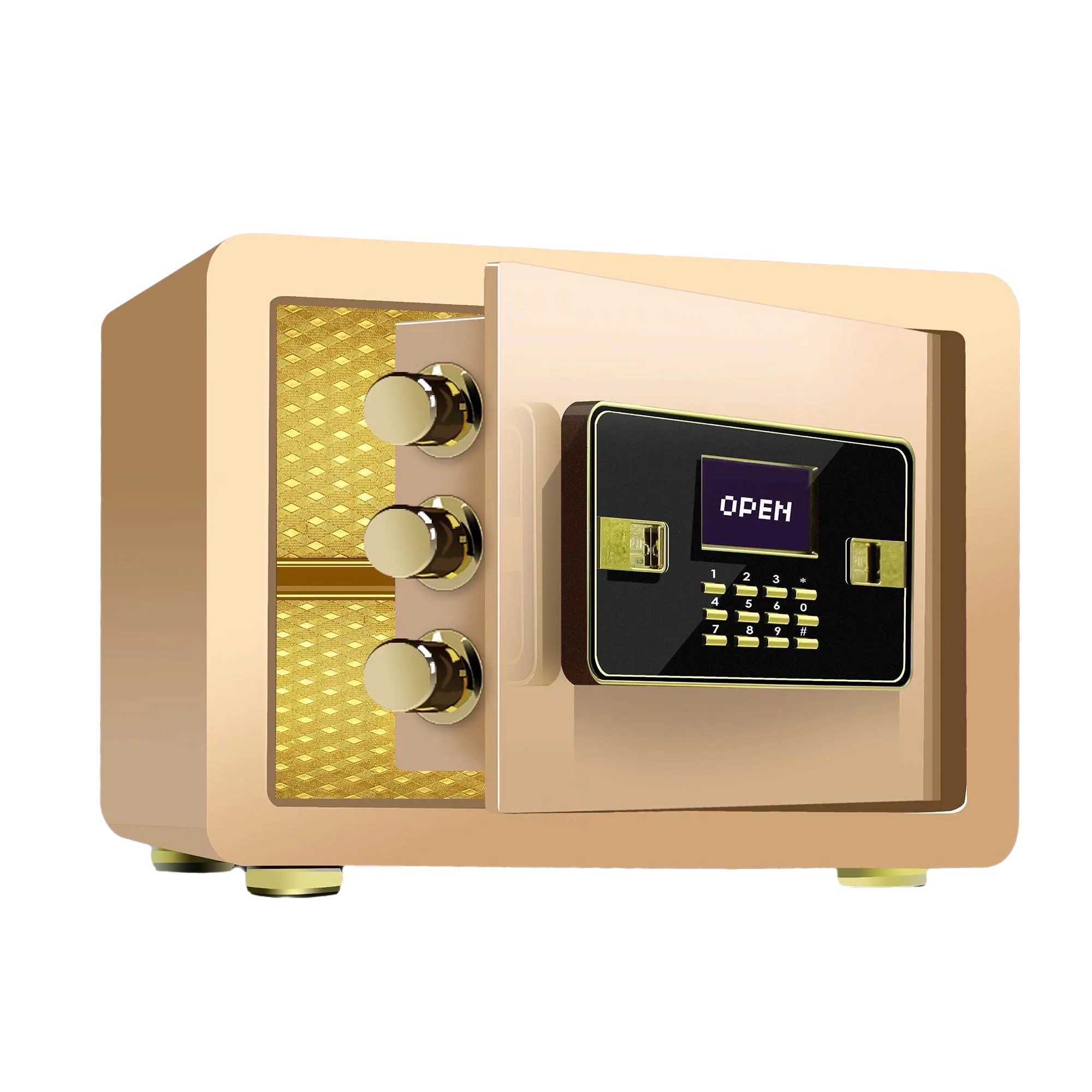 Nút-ổ khóa kỹ thuật số chống cháy tiền an toàn hộp-nhỏ, an toàn caja fuerte/coffre Pháo Đài cho tường hoặc tủ gắn