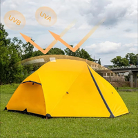 Tente de camping d'extérieur quatre saisons à double étage, une chambre, imperméable, coupe-vent, pour deux personnes, en polyester 210T, idéale pour la randonnée et l'escalade