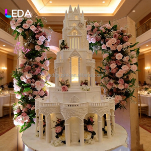 LEDA Factory Wedding Supplies Custom White Wedding Cake Castle <b>Led</b> Cake for Birthday Party Event Decoration - Product Image 1