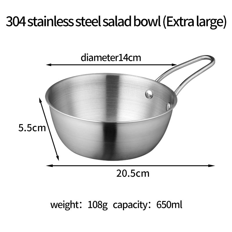 304 stainless steel salad bowl (extra large)