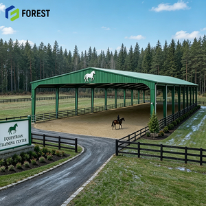 Structure en acier clé en main pour arène équestre, pavillon de dressage de chevaux à portée libre et automatisé - Product Image 1