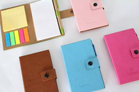 Bloc-notes autocollant en papier kraft créatif avec logo personnalisé Bloc-notes Cadeau promotionnel Papier de couleur auto-adhésif magnétique