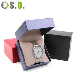 Boîte à montre en cuir et plastique de luxe haut de gamme, boîte de présentation de montre en cuir de serpent de haute qualité, boîtes carrées avec logo personnalisé - Product Image 1