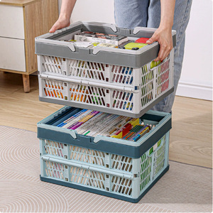 Panier de rangement pliable en matériau PP durable avec 2 poignées pour l'organisation de la maison - Product Image 2