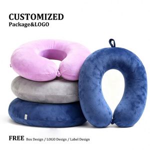 XDH172 Hot Selling Adjustable Comfortable Removable Cover <b>Memory</b> Foam U-Shape Airplane Nap Pillows Neck Support Travel Pillow - Product Image 1