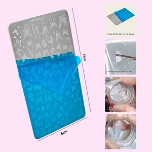 แผ่นปั๊มลายเล็บ แผ่นเหล็กสำหรับพิมพ์ลายเล็บ แม่แบบถ่ายโอนลายเล็บ เครื่องมือพิมพ์ลายดั้งเดิมสำหรับผู้เริ่มต้น - Product Image 2