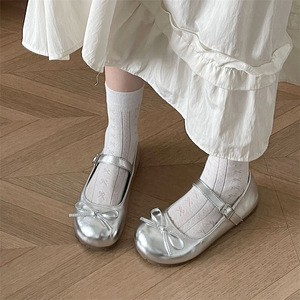 Factory Wholesale New Style Bow Shallow-Cut Single Strap Flat Ballet Shoes for Women Fashion Trend Cushioning - Product Image 2