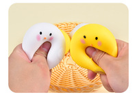 Jouet Squishy Poussin Rond Adorable en TPR Souple, Jouet Anti-Stress et de Décompression pour Enfants, Idéal pour Fêtes et Cadeaux de Vacances