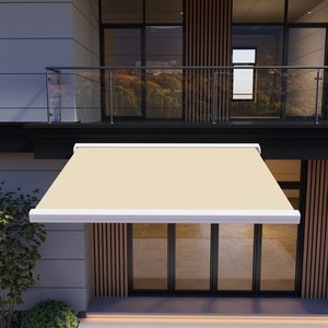 Auvent de fenêtre, auvent de porte métallique, auvents de <span class=keywords><strong>maison</strong></span>, auvents de véranda, auvents de patio, auvents extérieurs en tissu beige anti-UV - Product Image 4