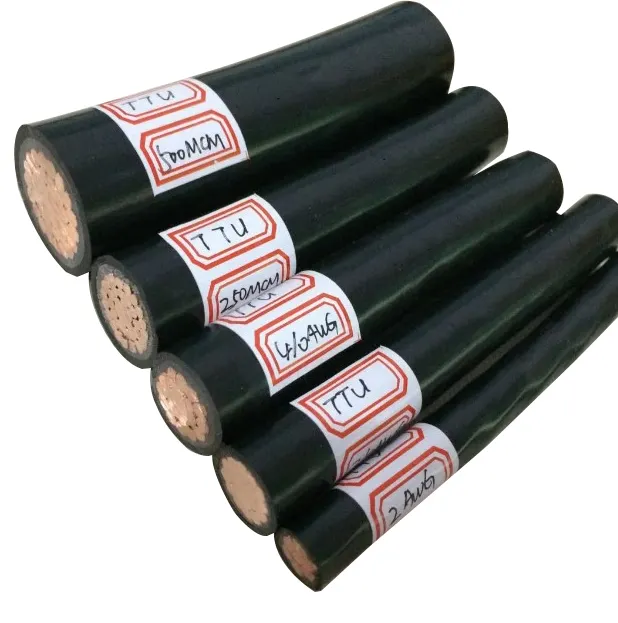 0.6/1kv Single Core Low Voltage TTU 250 300 400 500 600 700 800 1000 MCM Copper Conductor Xlpe Power Cable Wire