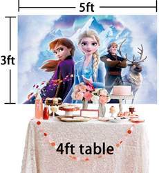 Arrière-plan <span class=keywords><strong>de</strong></span> fête <span class=keywords><strong>de</strong></span> haute qualité 5x3 pieds, arrière-plan <span class=keywords><strong>de</strong></span> photographie Elsa, décorations murales en vinyle, fournitures pour enfants garçons - Product Image 6