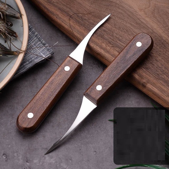Multi-Functional Stainless Steel Kitchen Knife Metal Walnut Shrimp Cutter Chicken Shrimp Stripper Fish Maw Knife Seafood Tools