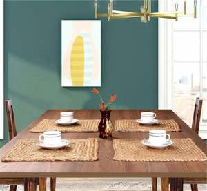 Sets <span class=keywords><strong>de</strong></span> dessous-<span class=keywords><strong>de</strong></span>-plat et <span class=keywords><strong>de</strong></span> sous-verres ronds, dessous-<span class=keywords><strong>de</strong></span>-plat en osier tressé, dessous-<span class=keywords><strong>de</strong></span>-plat en <span class=keywords><strong>jute</strong></span> et en <span class=keywords><strong>toile</strong></span> <span class=keywords><strong>de</strong></span> <span class=keywords><strong>jute</strong></span>, ensemble <span class=keywords><strong>de</strong></span> 4, lavable, en coton, ovale, 6 porte-gobelets - Product Image 3