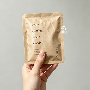 Bolsas de Embalaje de Alimentos con Impresión Personalizada en China, Bolsas de Papel de Aluminio con Sellado de Tres Lados y Asa para Colgar, para Café y Té en Bolsitas, MOQ Bajo - Product Image 3
