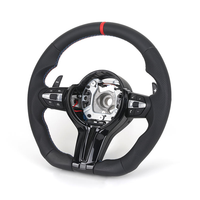 Volant sport M en cuir semi-cuir à fond plat avec garniture noir piano pour F10 F20 F30 F31 M3 F80 M4 F82 M5 F90 X6 E71 E90 E92