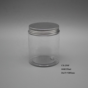 Rộng Miệng Trống Xi Lanh Rõ Ràng 250Ml Nhựa PET Chai Mỹ Phẩm Và Tròn <span class=keywords><strong>Container</strong></span> Với Nhôm Vít Nắp Cho Tóc loại Thuốc Bổ - Product Image 3