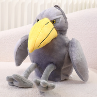 Couverture de boîte à mouchoirs baleine à bec de cigogne en peluche mignonne et douce poupée en peluche à bec de cigogne drôle créative