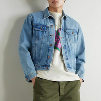 Veste en jean surdimensionnée personnalisée de haute qualité en denim de coton biologique pour hommes