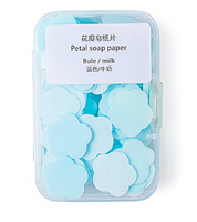Portable jetable parfumé bain tranche moussant papier confettis glisser flocons confettis glisser flocons pour voyage Mini main feuille de savon