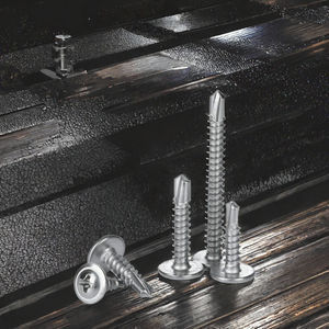 Vis autotaraudeuses en plastique M3 ISO métrique/pouce pour fixation de plaque d'immatriculation de voiture, capuchon à charnière blanc - Product Image 4