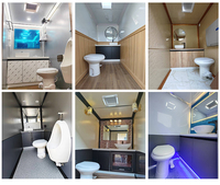 Nouvelle conception de remorque de toilettes entièrement équipée, toilettes portables, salles de douche portables, douches portables, toilettes mobiles, extérieur