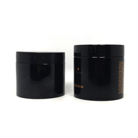 50g 60g 80g 100g cosmétiques vide corps peau baume cire conteneur noir en plastique pots pour animaux de compagnie pour l'emballage de pommade de cheveux
