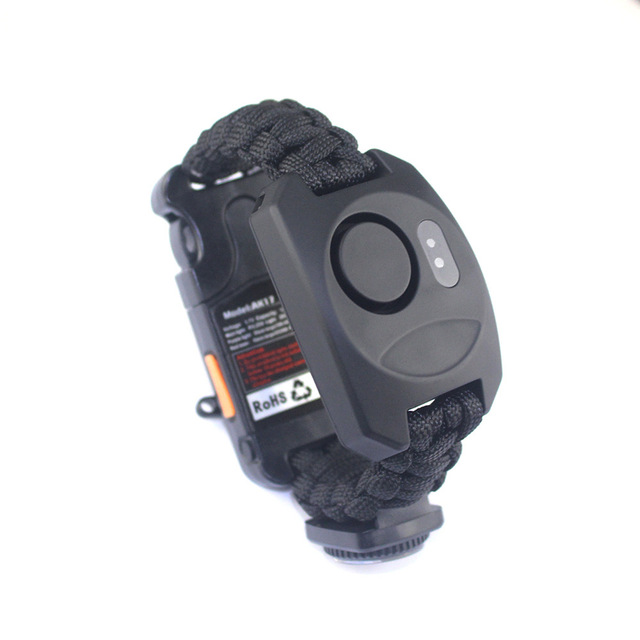 Multi-functional Emergency Alarm Portable Survival Bracelet with for Braided Design for Outdoor Use
