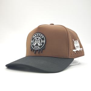 Casquettes de baseball en gros de haute qualité personnalisées imperméables unisexe séchage rapide 5 panneaux à boucle simple Dobby à pois - Product Image 1