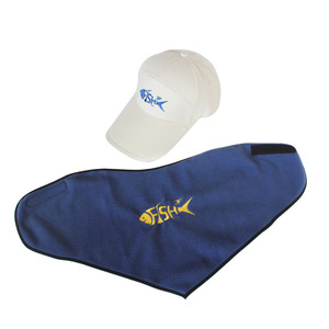 Casquette de pêche Jf Fish Brand, rouge, respirante, en toile, protection solaire, casquette de baseball pour sports de plein air avec ensemble écharpe en polaire - Product Image 3