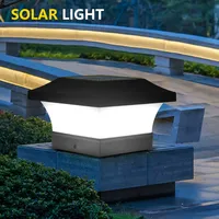 Lampes solaires carrées pour poteaux d'extérieur, LED 12 lumières, blanc chaud doux, IP65 étanche, piles AAA, commande par bouton, éclairage paysager