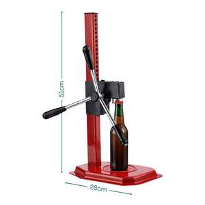 Tappatrice a colonna a 3 leve per tappi a corona da 26 mm con 100 tappi inclusi, tipo a rack, accessorio per bottiglie e bevande - Product Image 2