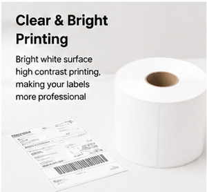 4x6 Inch Durable Smooth White Direct Thermal Barcode Labels with Scratch-Off Oil Proof Easy Tear Line Waterproof Adhesive <b>Paper</b> - Product Image 6