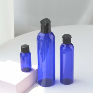 Bouteille PET bleue pour emballage de soins de la peau, corps personnalisable de 50ml 100ml 150ml - Product Image 6
