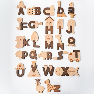 Animal Letter <b>Blocks</b> Wooden Educational Toy <b>Building</b> <b>Blocks</b> For Children 4-6 Years Old Phonics Learning Puzzle - Product Image 4