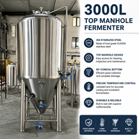Fermenteur à bière de 3000 L en acier inoxydable, réservoir de fermentation conique Unitank pour équipement de brasserie artisanale commerciale