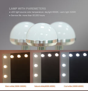 Make <strong>up</strong> <strong>Lighted</strong> Vanity <strong>Mirror</strong> With 14 Touch Dimmer Led Bulbs Smart Makeup Dressing Table Bulb <strong>Mirror</strong> - Product Image 4