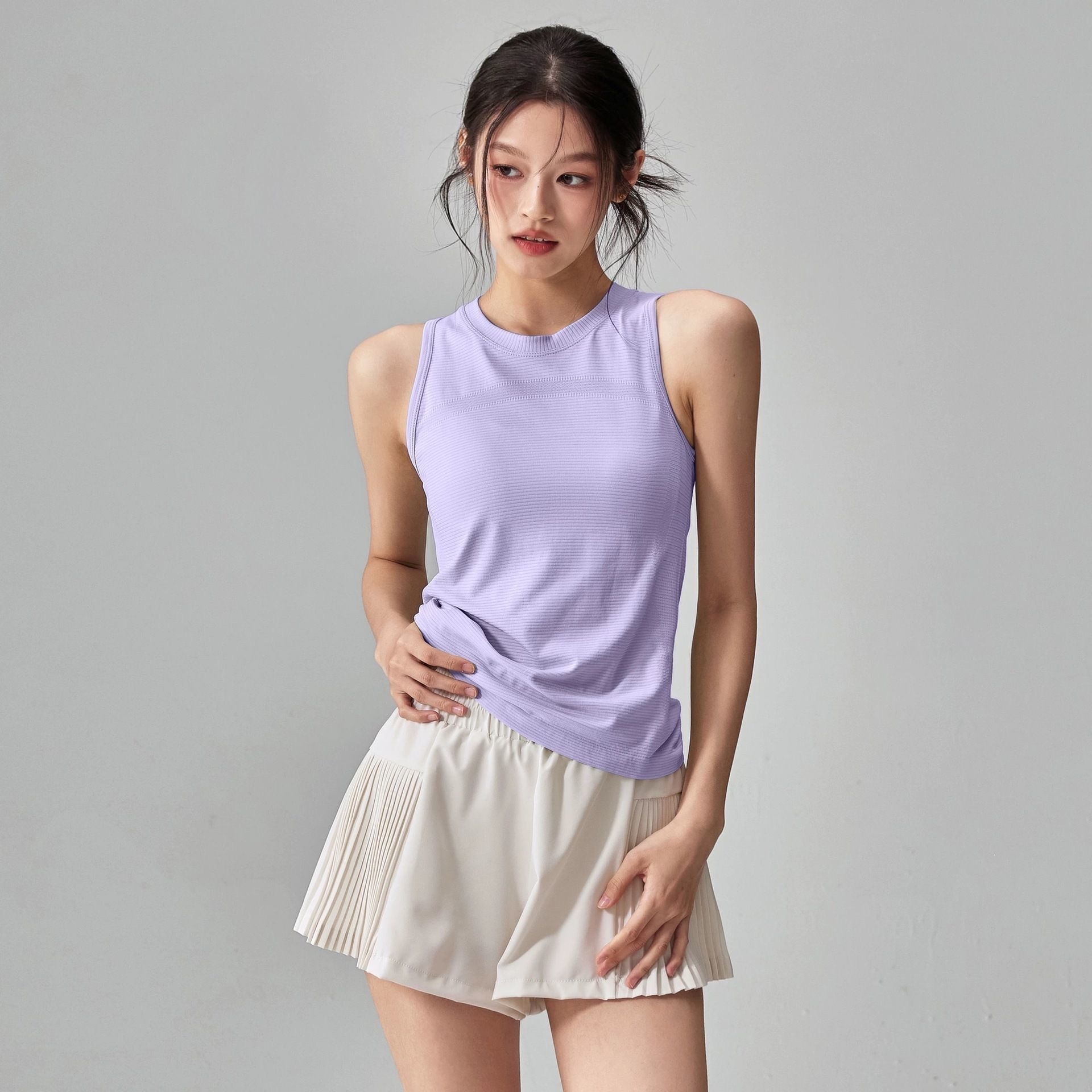 Hot Selling Thin Breathable Quick Drying Yoga Clothes Fitness Vest Women's Stretch Slimming Running Training Sleeveless Sports